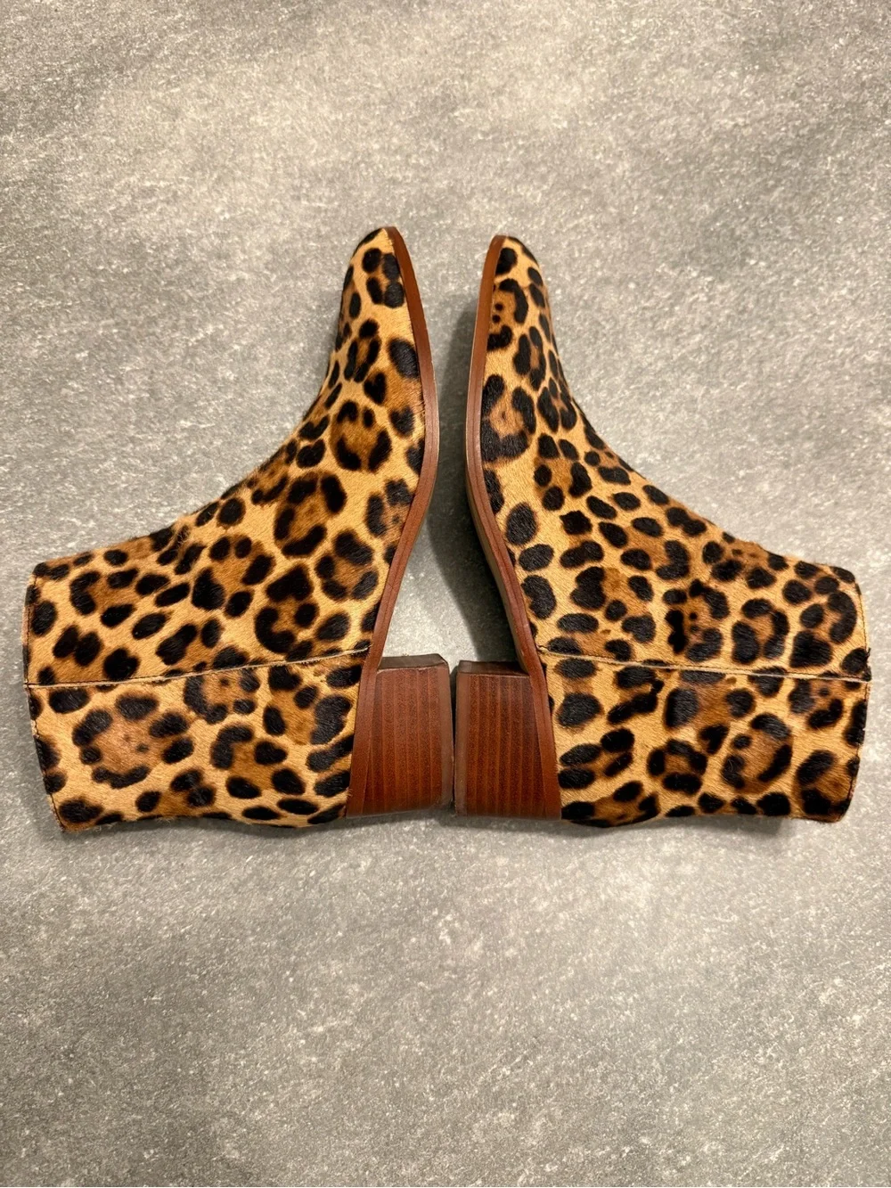 EUC J. Crew Women’s Leopard Calf Hair Boots Size 8